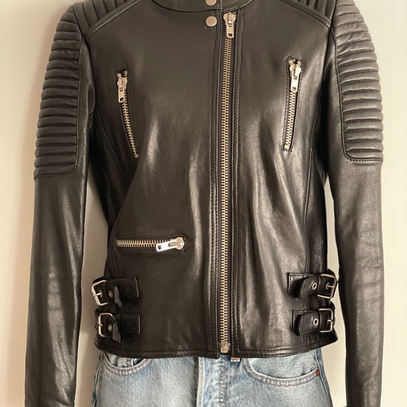 Shandro Leather Biker Jacket - Picture 4 of 6